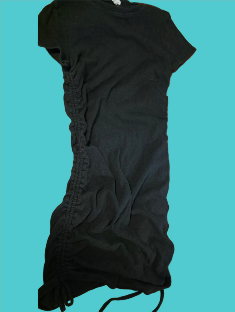 4/$25 Deal! Garage Black Ruched Mini Dress